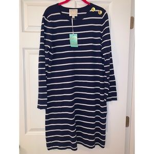 Sail to Sable ⛵️ Striped Navy Knit Dress - NWT